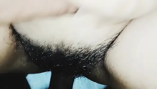 Stepuncle fuck my hot wife and cum out on her hairy pussy