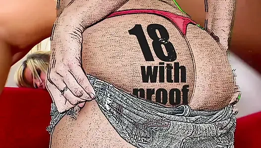 Blonde bitch sucks me legs cock then gets fucked hard