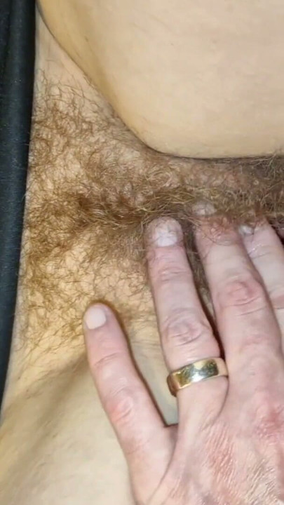 Vibrator and his fingers fuck  my wet hairy cunt | Clip 3