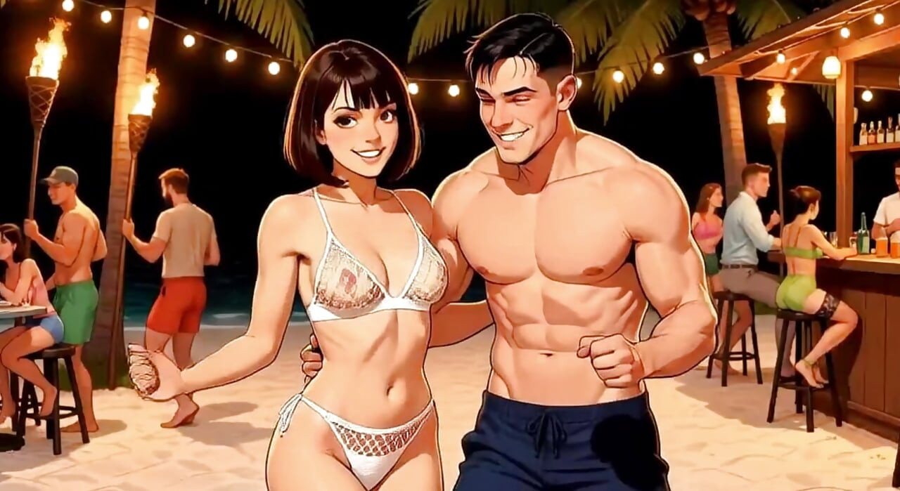 Cuck husband lets wife get fucked by other men beside the pool