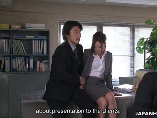 Yoshida getting drilled down about her presentation
