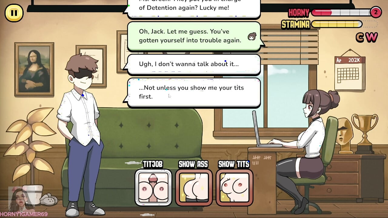 Hot Detention Teacher teaches them a lesson