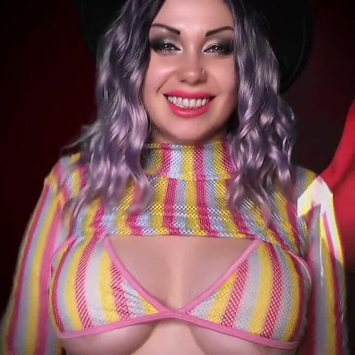 Sniff from a little bottle and masturbate on my perfect big boobs! JOI