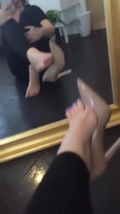 Delicious Feet At The Mirror Again