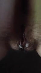 My dripping hairy creampie