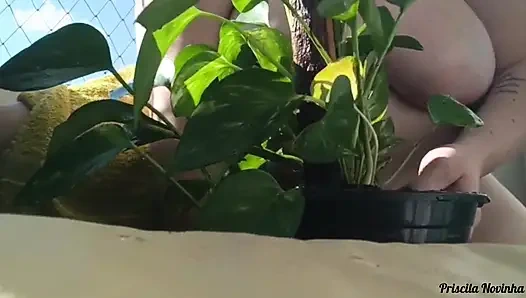 Stepmom Records Video For Stepson's Friend Teaching Gardening - Part 02