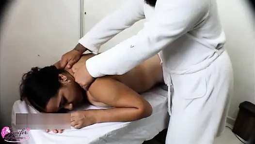 Massage with milf client gets very hot and we end up fucking for a more effective relaxation - Porn