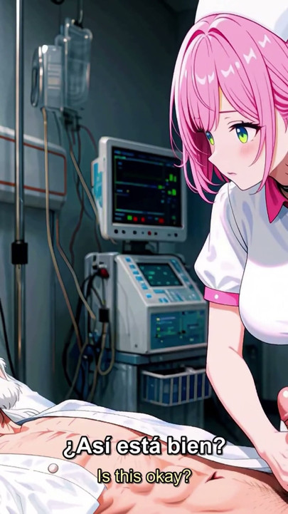 Beautiful nurse has the formula to get her buddies better faster- porn in spanish- AI porn | Clip 1