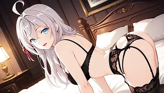 Последний шанс починить плохую оценку для Анлы. Хентай косплей Алисы Хентай с хентай