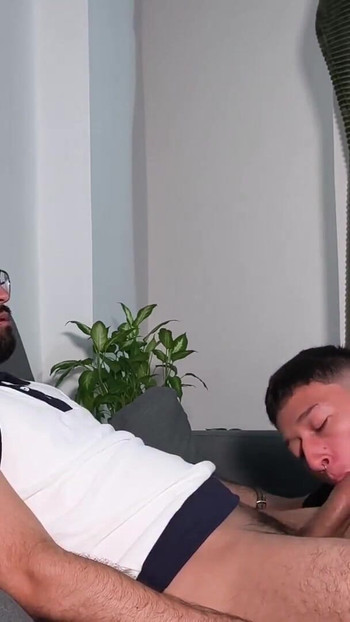 Spectacular moment from "Sexy Twink Jacobo Torres Sucking Hot Daddy Camilo Brown's Big Uncut Cock"