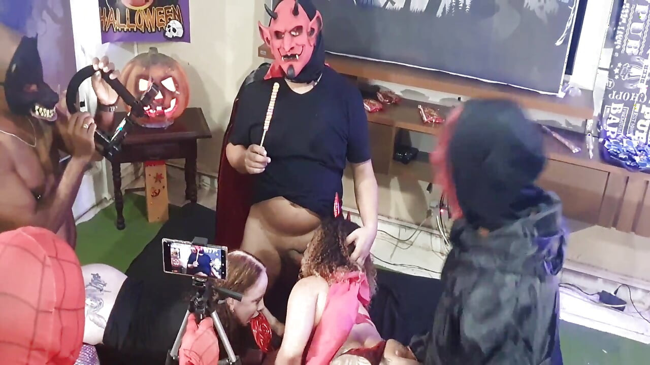 Halloween Orgy at Paty's House