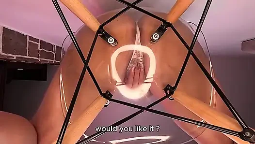 Золотой дождь, стеклянный стул