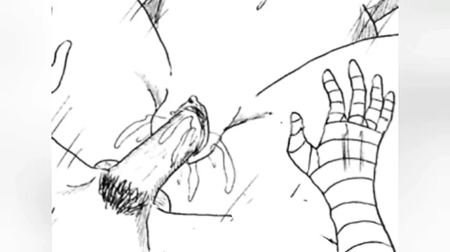 Giant cock is blown by cute girl - comic