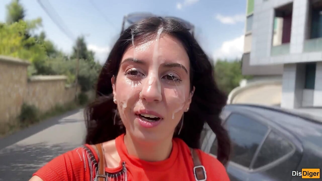 Crazy Girl Sucking Dick in the Bushes - Huge Facial Cumwalk