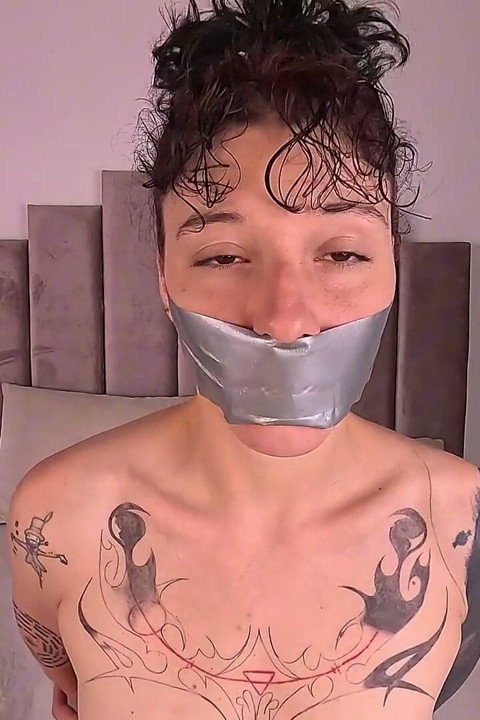 Gagged with 3 Layers of Tape