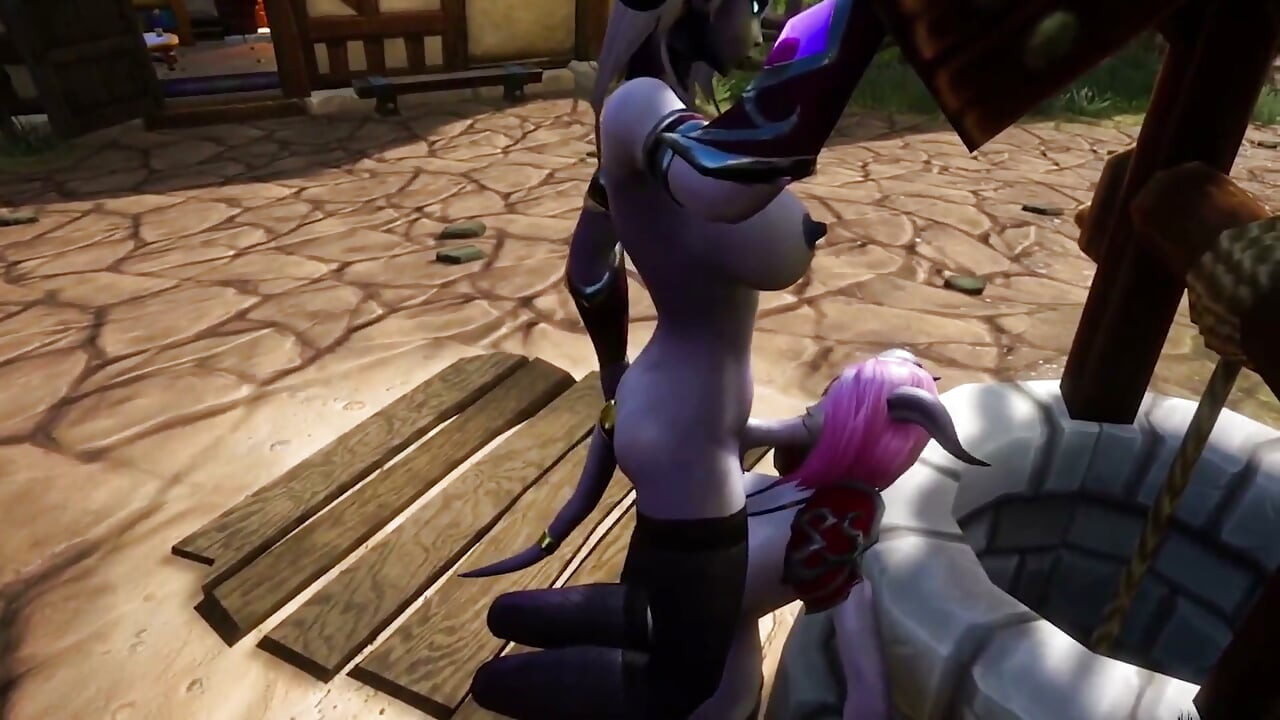 Draenei Futa Fucks Draenei Girl on the Wishing Well - Warcraft Porn Parody