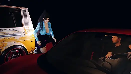 3 boyutlu büyük memeli sürtük çıplak mükemmel göğüslerini büyük yarakla aldatıyor