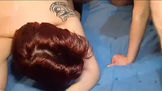 Leashed Mature Babes Suck and Fuck in Wild Group Orgy