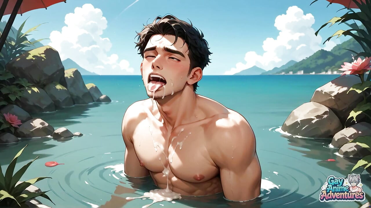 A Muscular Dude Likes an Ass-fuck Climax on the Beach, Covered in Enjoy Jam - the Best Gay XXX!
