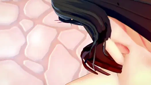 Nezuko wird auf dem college gefickt