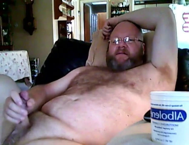 Fuzzy bear jerking off