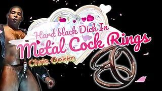 Mega Hard Black Dick Stuffed Into Hot Metal Cockring