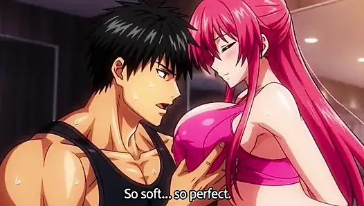 Тренер по спортзалу соблазняет милфу с большими натуральными сиськами и задницей