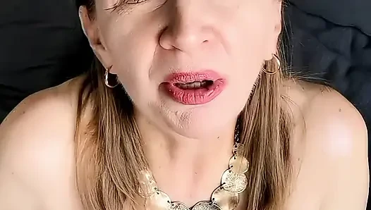 Cougar granny seduce you with huge tits and get grate fuck in different positions POV