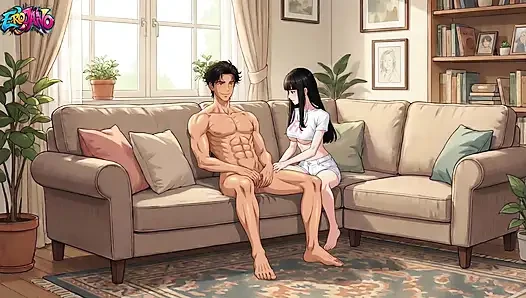 Kız Arkadaşımın Kız Kardeşiyle (19) Hentai Anime Izlerken Onunla Yattım