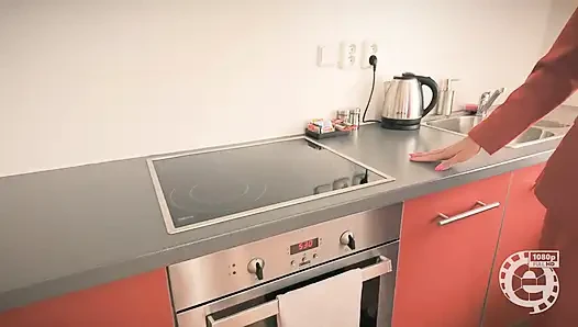 Housewife Joana Intense Blows off the Craftsman