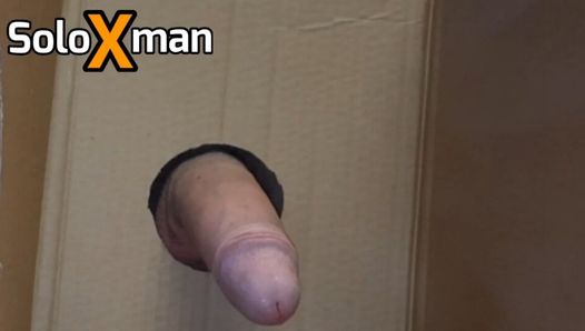 Homemade glory hole was a great success, great orgasm - SoloXman
