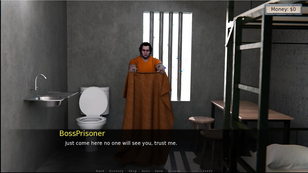 Тюрьма сисси 5 - Адам тренируется, чтобы стать сисси... Босс тюрьмы получил минет