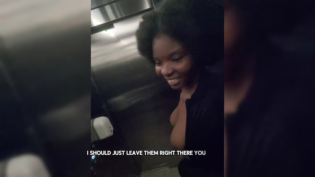 Shy 18yo Gets Convinced in Elevator to Show Her Tits Then Creampied