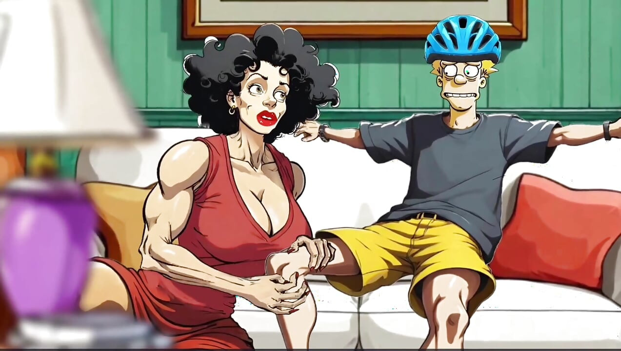 섹시한 미국 밀프 3 : 남편이 직장 만화 애니메이션에있는 동안 모든 결혼 한 창녀가 그것을 할