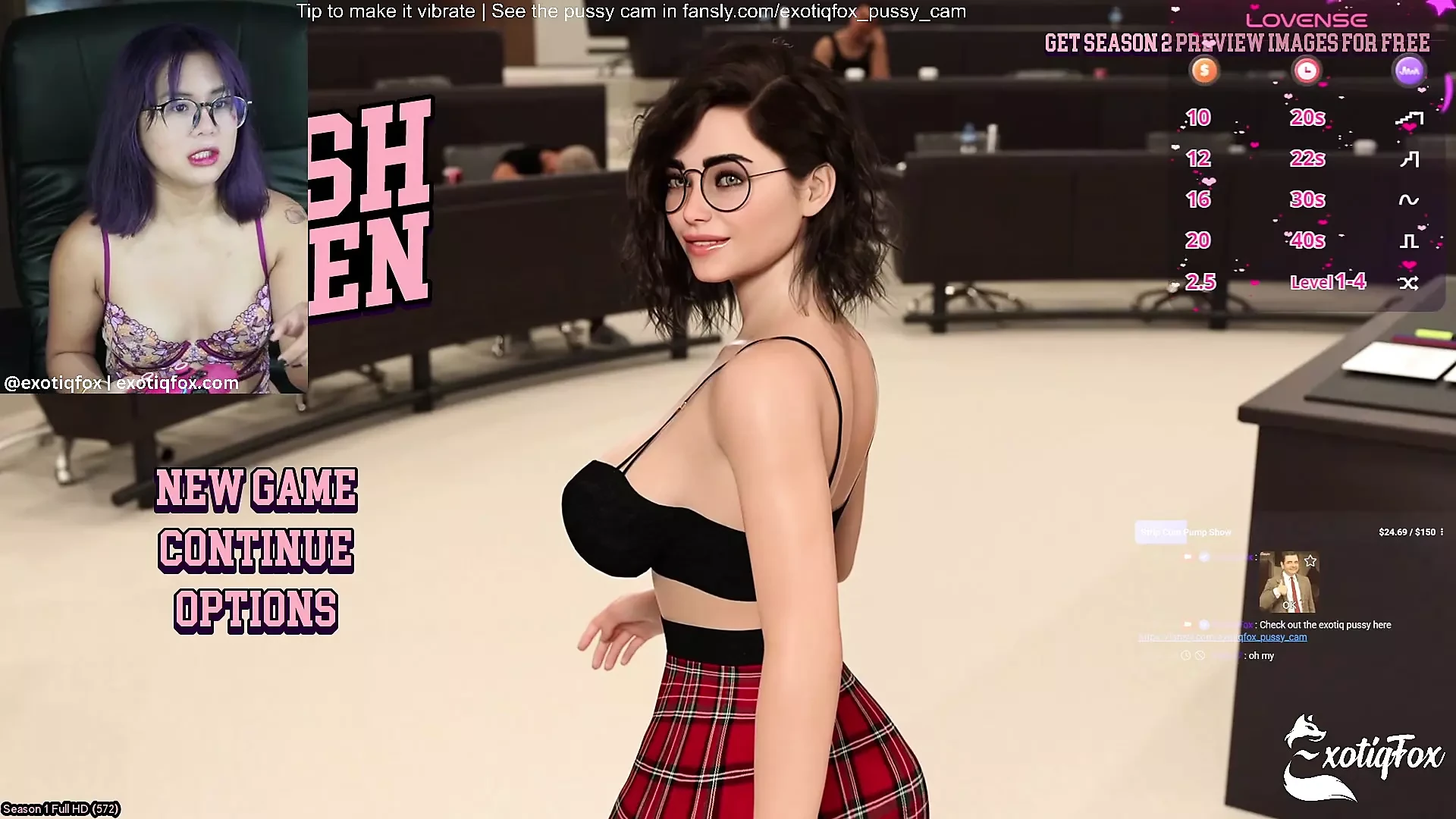 Cute Asian Gamer Girl Streamer ExotiqFox Plays Adult Hentai Game Fresh Women Episode 3