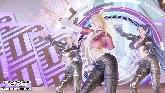MMD - KARD - GUNSHOT - Ahri, Kaisa & evelynn sexy Kpop Tanz liga der Legenden Hentai unzensiert 4K 60FPS