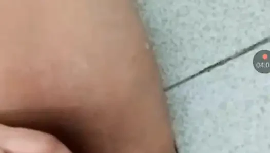 Fingering my tight pussy ,while he jerking his dick