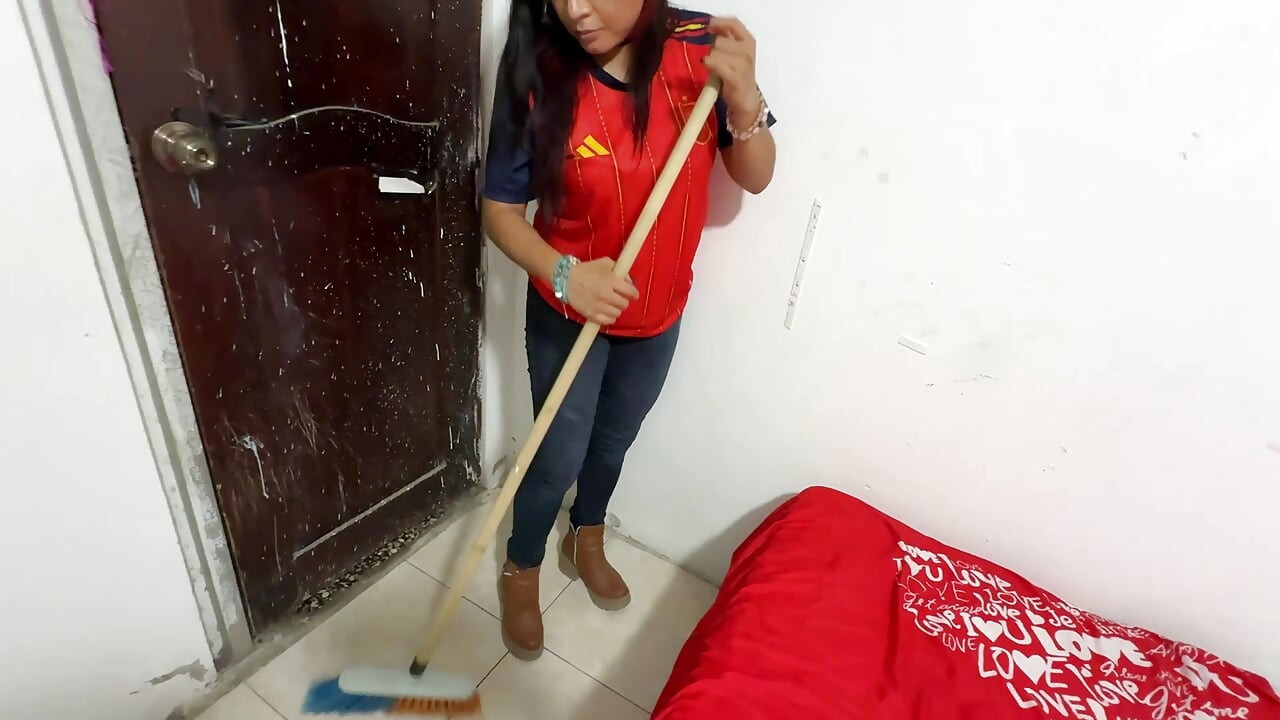 Sex with the cleaning lady. It's her first day on the job.