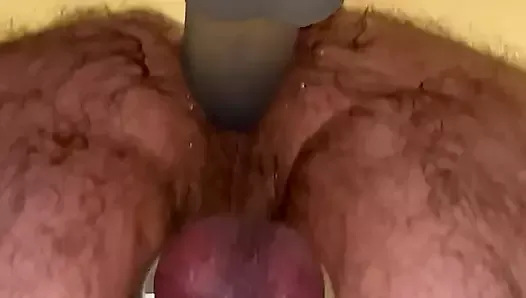 Big dildo sliding deep into my ass making me squirm and moan and groan begging to be fucked harder and deeper