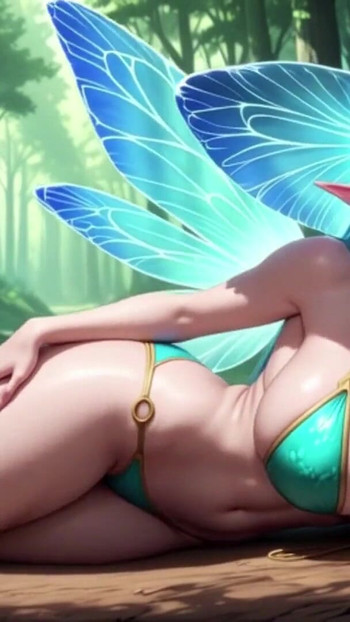 Si comel dengan buah dada besar di hutan (animasi Ai) | Klip 3