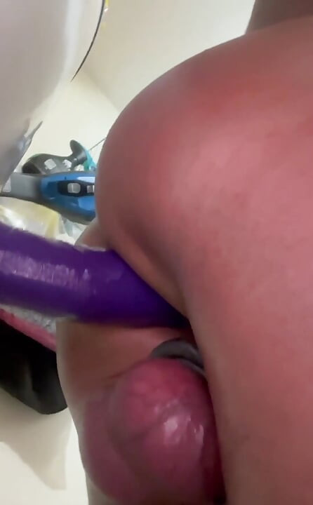 While doing laundry today , I noticed one of my cock dildos , couldn’t stop thinking about how good it feels deep inside me , so