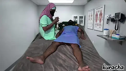 Lady Doctor fake checkup to get fuck from Patient