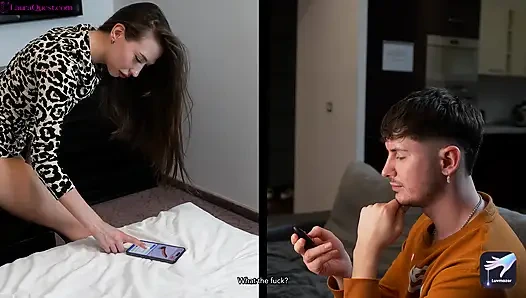 Unerwarteter dreier mit meiner versauten mitbewohnerin - luvmazer stößt dildo