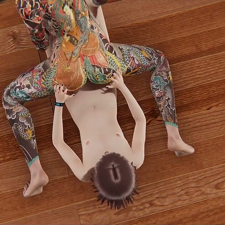 Yaoi - Guy with a Fully Tattooed Body Fucked by Twink