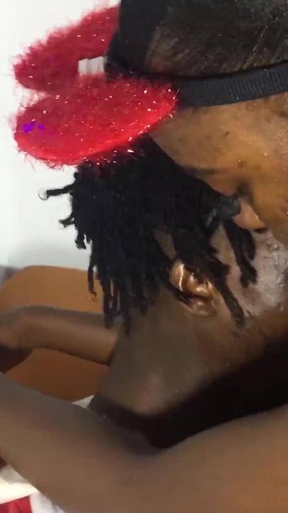 Father Christmas Giving Her Backshots and Her Wet, Creamy and Dripping Pussy