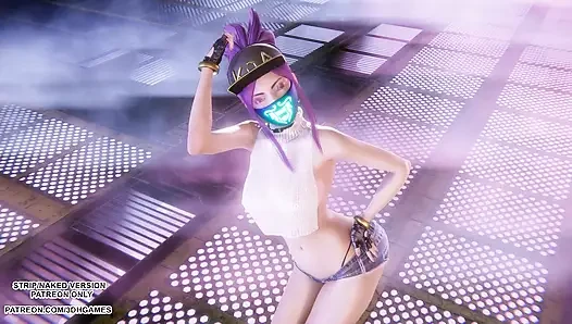 MMD Aespa - Armageddon - Akali Sexy Kpop Dance League of Legends Hentai Uncensored 4K 60FPS