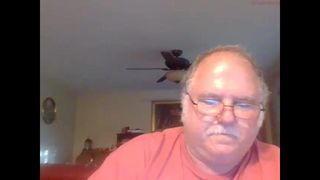 Chubby grandpa cum in cam