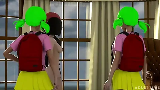 Hentai seks koleji bölüm 6 - üniversite öğrencisi üvey babasının yarağı üzerinde cinsel yeteneklerini gösteriyor