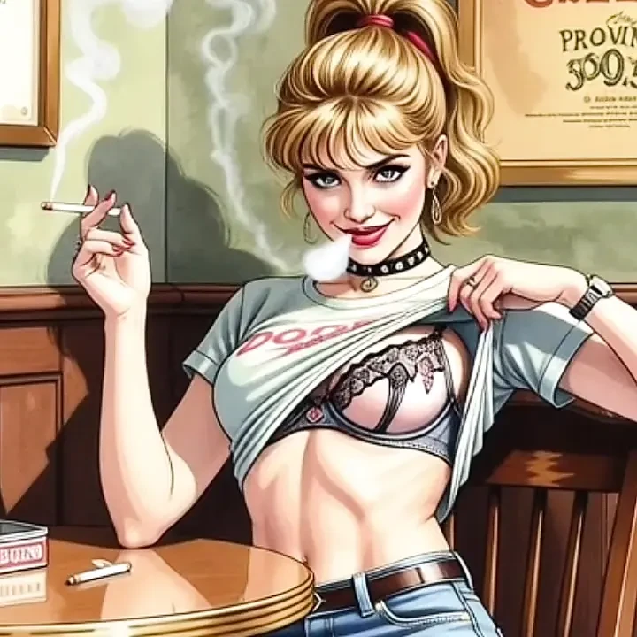 Harrison Marks Presents: AI Generated Smoking Babes in Stockings