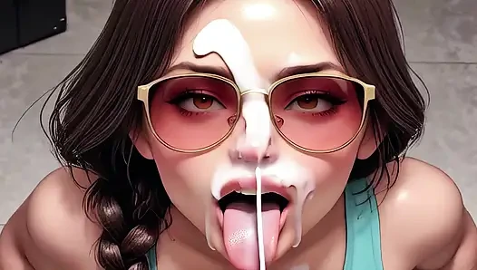 Yoghurt Party Vol. 1: Psycho Harley & Classic Lara POV (Deepthroat, Facial, AI Animation)